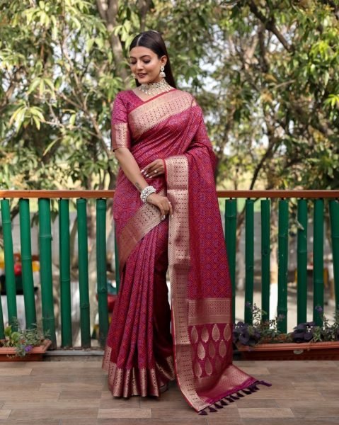 Bandhej Patola Silk Sarees  Bandhej Sarees Wholesale