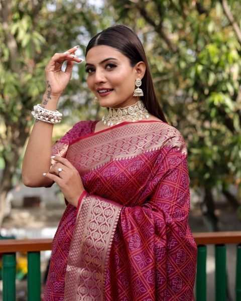 Bandhej Patola Silk Sarees  Bandhej Sarees Wholesale