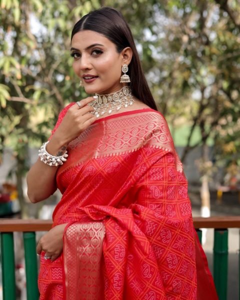 Bandhej Patola Silk Sarees  Bandhej Sarees Wholesale