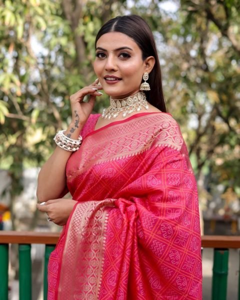 Bandhej Patola Silk Sarees  Bandhej Sarees Wholesale
