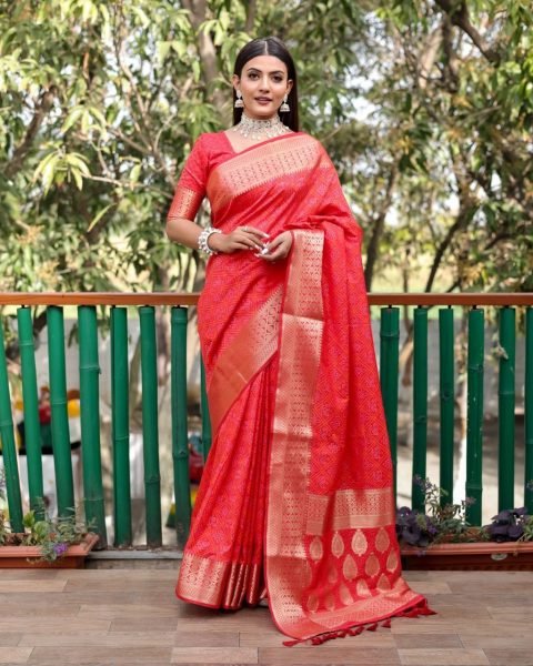 Bandhej Patola Silk Sarees  Bandhej Sarees Wholesale