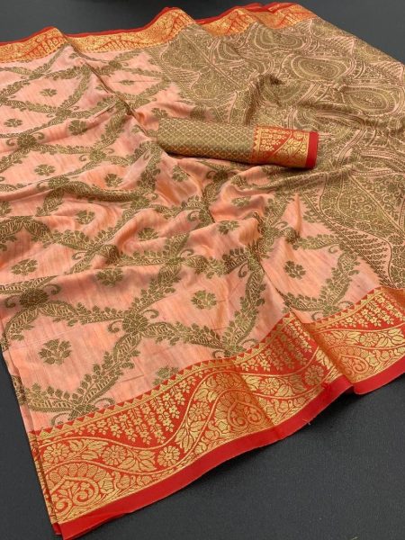  Beautiful Banarasi Weaving Saree with Rich Pallu  Banarasi Saree Wholesale
