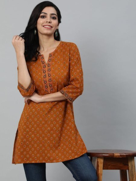 Beautiful Cotton Printed Smart Casual Tunics for Office & Casual Wear Printed Kurtis