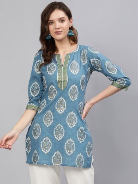 Beautiful Cotton Printed Smart Casual Tunics for Office & Casual Wear Printed Kurtis