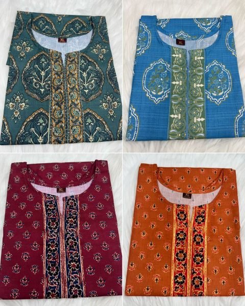 Beautiful Cotton Printed Smart Casual Tunics for Office & Casual Wear Printed Kurtis