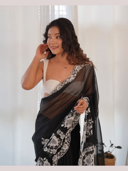 Beautiful Designer Thai Organza Silk Saree  Organza Sarees Wholesale