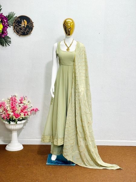 Beautiful Georgette Kurti Pant With Dupatta 3 Piece Kurti Set