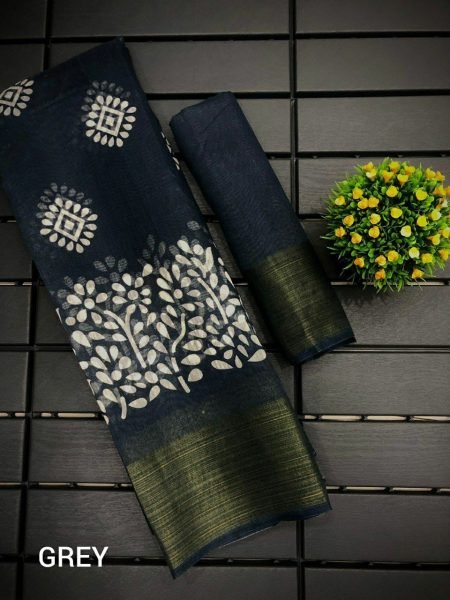 Beautiful HD Batik Style Print Cotton Saree  Cotton Sarees Wholesale