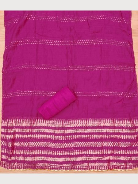Beautiful Latest Pink Color chanderi print Dress Material Collection Color Set Matching Dress Material Wholesale