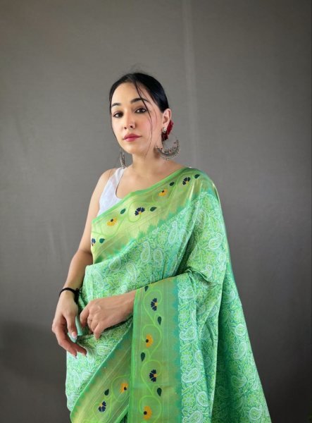 Beautiful Lucknowi Paithani Silk Saree Silk Sarees Wholesale