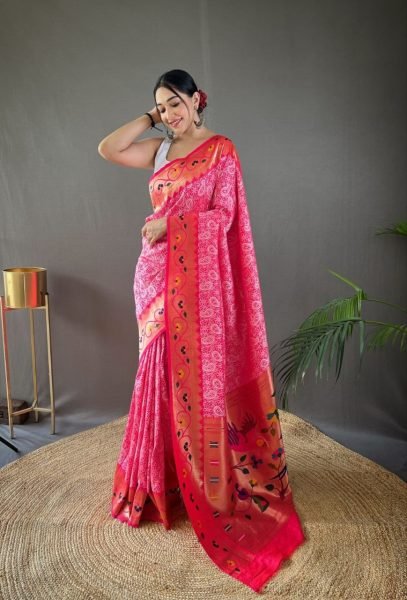 Beautiful Lucknowi Paithani Silk Saree Silk Sarees Wholesale