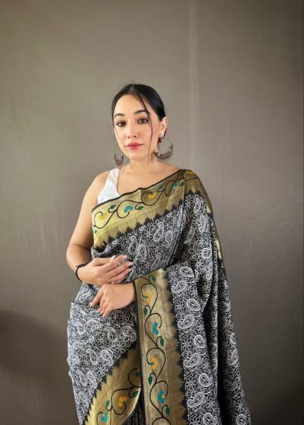 Beautiful Lucknowi Paithani Silk Saree Silk Sarees Wholesale