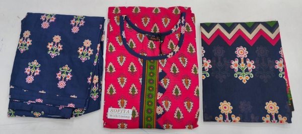 Beautiful Mix cotton Punjabi Printed Patiyala Suit Punjabi Dress Materials Wholesale