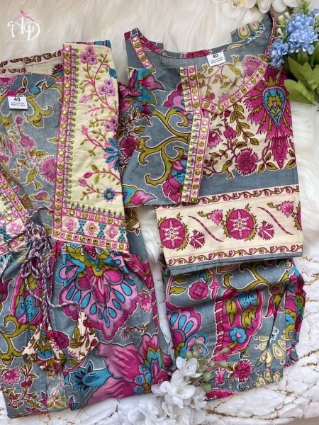 Beautiful Party Wear Designer Rajwadi Shurg Suit 3 Piece Kurti Set