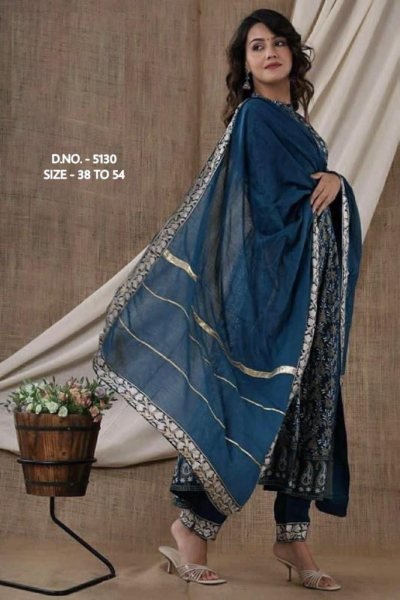 Beautiful Pure Cotton Cambric Long Length Kurti Pant With Chiffon Dupatta  Jaipuri Cotton Kurtis Wholesale