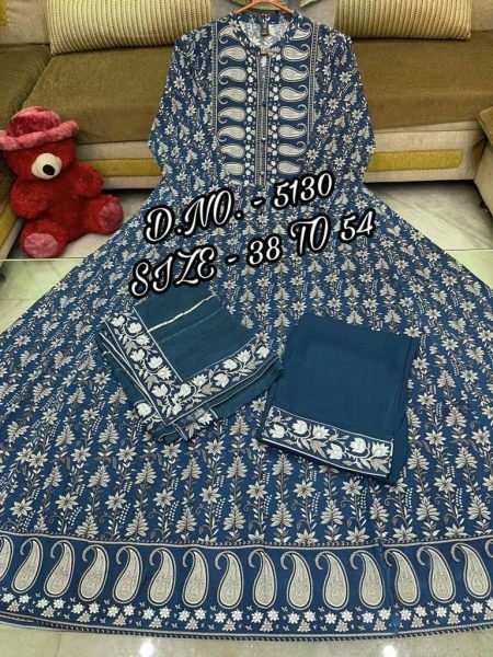 Beautiful Pure Cotton Cambric Long Length Kurti Pant With Chiffon Dupatta  Jaipuri Cotton Kurtis Wholesale