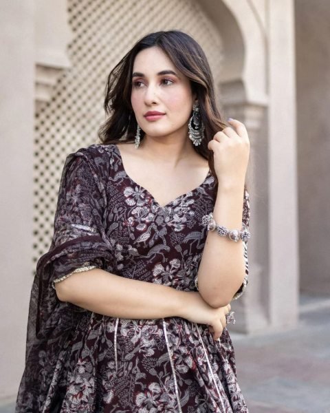 Beautiful Pure Cotton Sharara Set With Lace Gotta Work  3 Piece Kurti Set