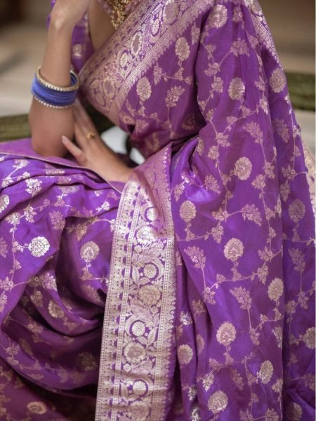 Beautiful Red Color Soft Lichi Silk Jacquared All Over Work Saree  Silk Sarees Wholesale