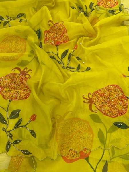 Beautiful Soft Organza Printed Bollywood Saree Wholesale Price Ready To Wear Saree 