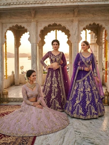 Beautiful Wine Heavy Sequins Work Lehenga with Can Can For Bridesmaids Designer Lehenga Choli