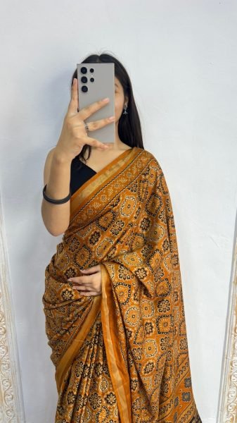 Beautiful Yellow Mal Cotton Saree with Elegant Printed Pattern Printed Cotton Sarees Wholesale