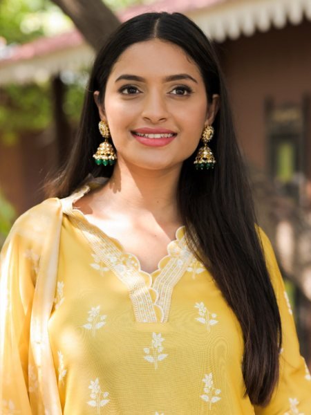 Beautiful Yellow Rayon Embroidered Kurti with Bottom Dupatta for Daily Wear at Manufacturer Rate  Straight Cut Long Kurtis