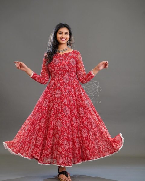 Beautifull Fox Georgette Gown With Dupatta Kurti With Dupatta Wholesale