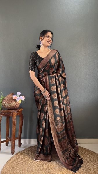 Best Daily Wear Printed Saree for Women Lightweight Soft Moss Silk Buy Online Silk Sarees Wholesale