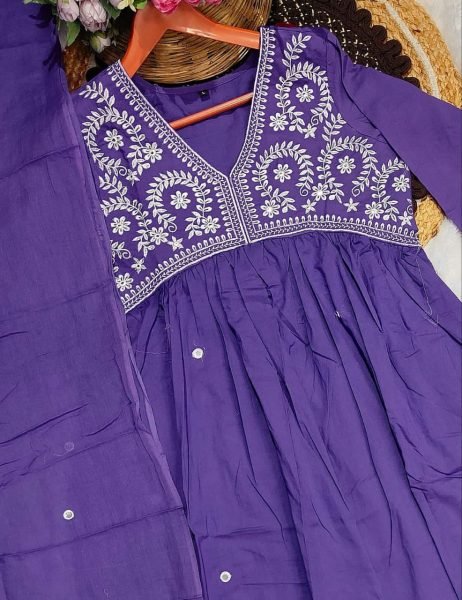 Best Price Pure Fine Cotton Embroidered Kurti Set Cotton Kurtis Wholesale