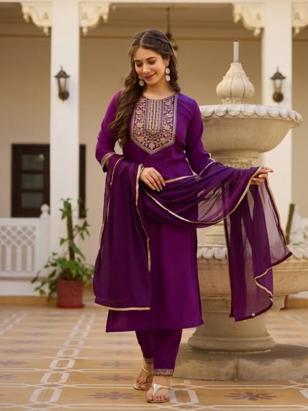 Best Price Zari Beige Rayon Designer Salwar Kameez For Women's & Girls 3 Piece Kurti Set