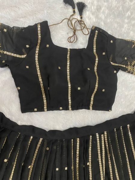 Black Color Embroidery Work Lehenga Choli  Bridal Lehenga Choli