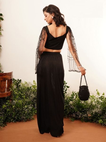 Black Color Lycra Indo Western Dress Wholesale Market In Surat  Ready To Wear Collection