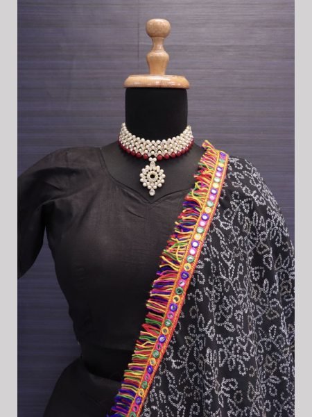 Black Color Navratri Special Lehenga Choli  Navratri Lehnega Choli