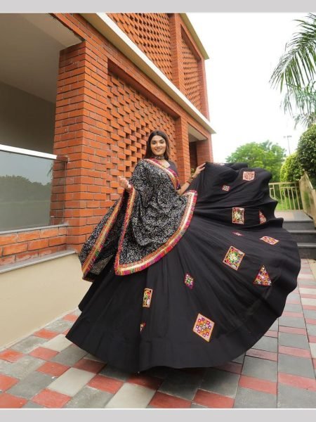 Black Color Navratri Special Lehenga Choli  Navratri Lehnega Choli