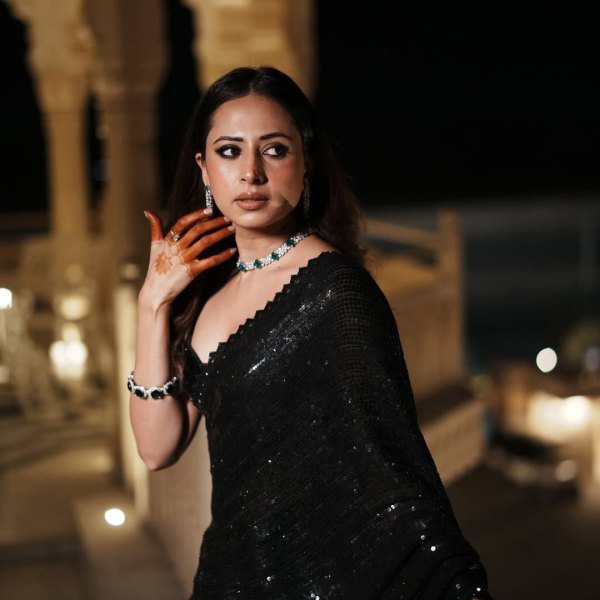 Black Color Party Special Georgette Embroidery Work Saree Collection  Bollywood Fancy Sarees Wholesale