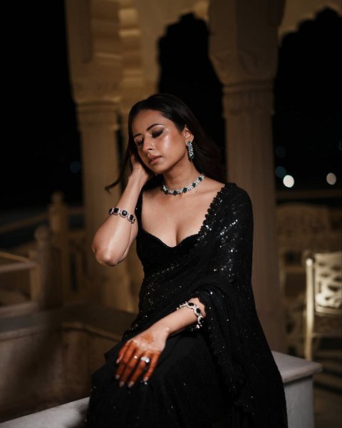 Black Color Party Special Georgette Embroidery Work Saree Collection  Bollywood Fancy Sarees Wholesale