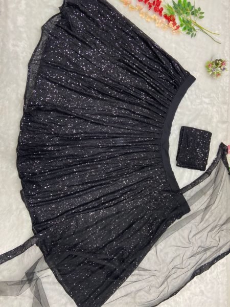 Black Designer Party Wear Lehenga Choli With Dupatta  Designer Lehenga Choli