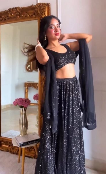 Black Designer Party Wear Lehenga Choli With Dupatta  Designer Lehenga Choli