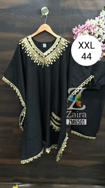 Black Muslin Kaftan Suit with Mirror Embroidery Elegant Look for Eid &  Evening Parties Kaftan 