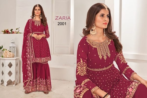 Blooming Fox Georgatte With Embrodery Plazzo Salwar Suit Designer Plazzo Salwar Suits Wholesale