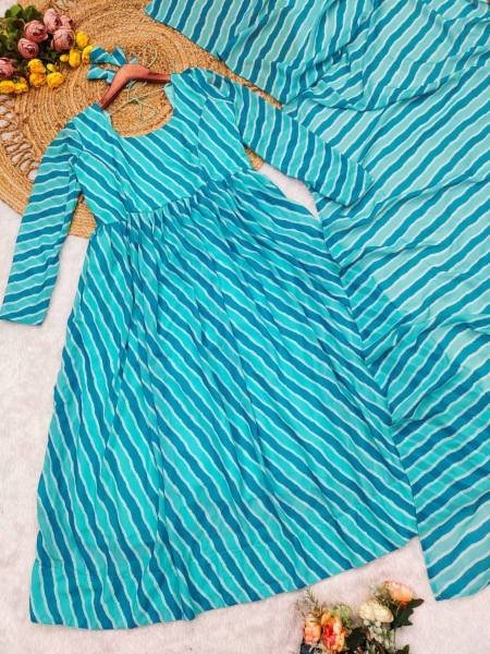 Blue Fox Georgette Dress with Dupatta For Girls At Best Price  Georgette Kurti 