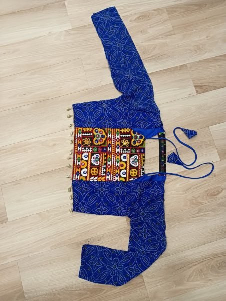 Blue Georgette Lehenga with Traditional Gamthi Blouse  Navratri Festival Look Navratri Collection