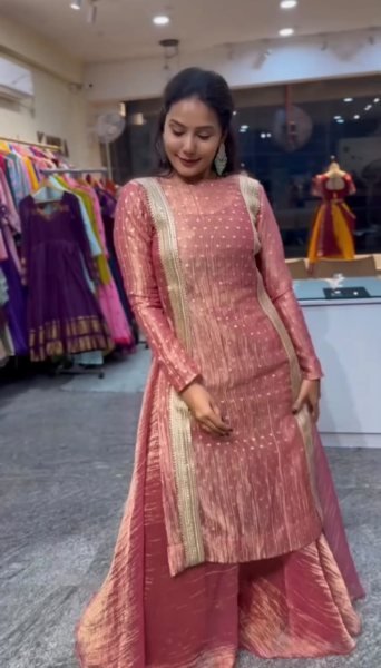 Bohemian Peach Heavy Salsa Crush Lehenga Choli with Fancy Lace Work at Manufacturer  Ready To Wear Collection