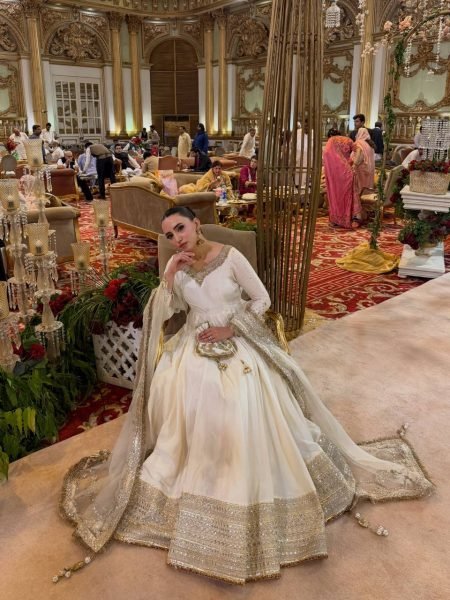 Bohemian White Vichitra Anarkali with 3 5 Meter Flair and Embroidered Dupatta at Wholesale Rate Ready To Wear Collection