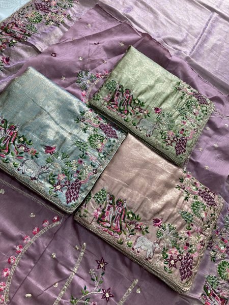 Bold Blue Soft Silk Saree with Heavy Embroidered Blouse for Bridal Functions Designer Wedding Sarees Wholesale