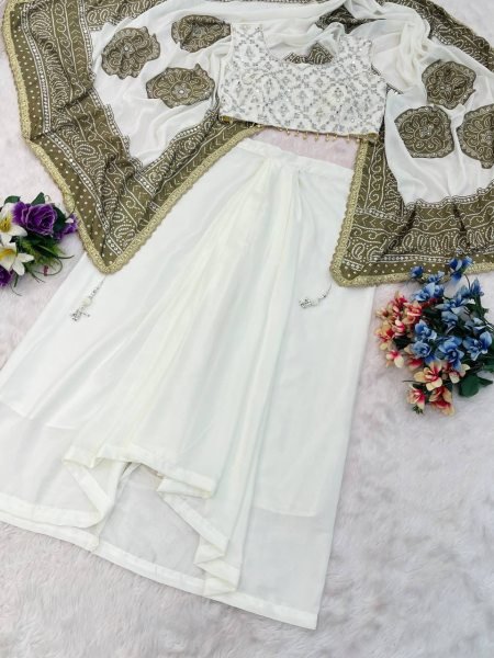Bold Cream Designer Indo Western Dhoti Set with Real Mirror Work For Wedding Function Ready To Wear Saree 