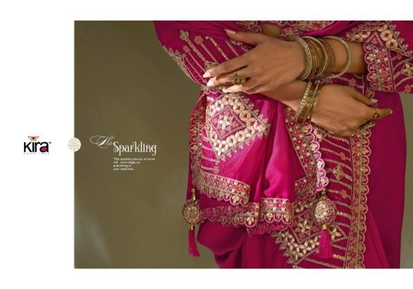 Bold Hot Pink Premium Kasva Silk Saree Collection with Elegant Gota Patti Work Silk Sarees Wholesale