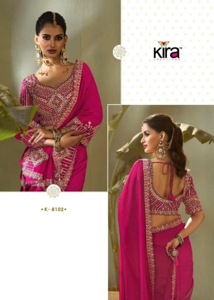 Bold Hot Pink Premium Kasva Silk Saree Collection with Elegant Gota Patti Work Silk Sarees Wholesale