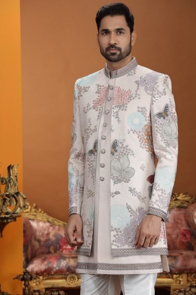 Bold Light Pink Embroidered Suit Set in Dupion Art Silk Fabric Collection Kurta Pajama Wholesale
