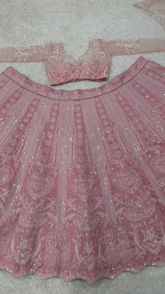 Bold Pink Lehenga Set with Rainbow Sequins for Festive Collection at Manufacturer Price Bollywood Lehenga Choli